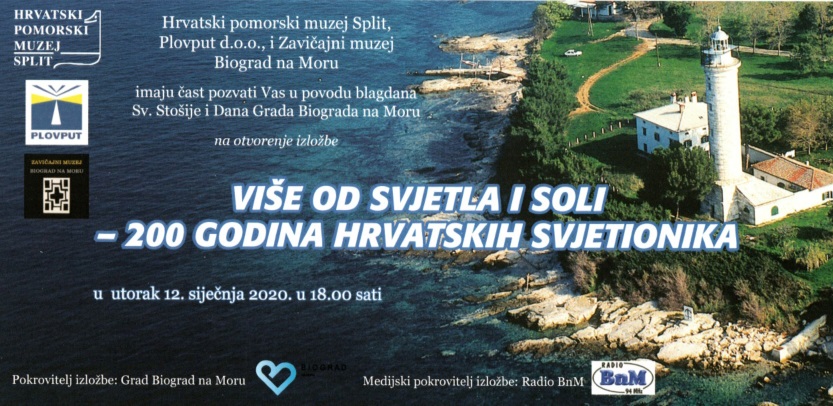 Izložba „Više od svjetla i soli: 200 godina hrvatskih svjetionika“ u Biogradu na Moru
